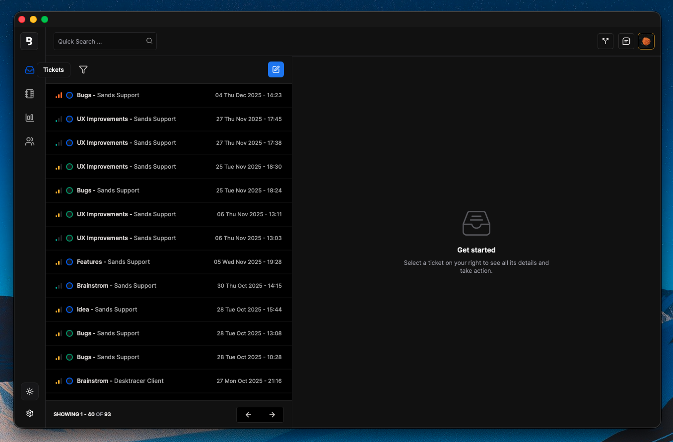 Basedesk dashboard